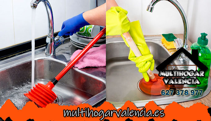 Desatascar fregadero en Xirivella